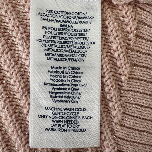 Chaps sweater, v-neck, long sleeves, straight  cut, form fitting, cotton knit - Picture 11 of 11